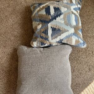 Two decorative pillows